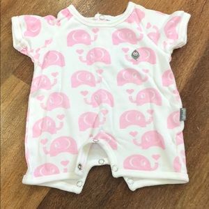 Organic cotton baby rompers 0-3m